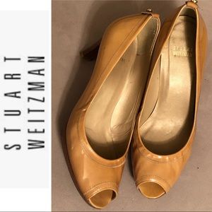 Stuart Weitzman Leather PeepToe Heels
